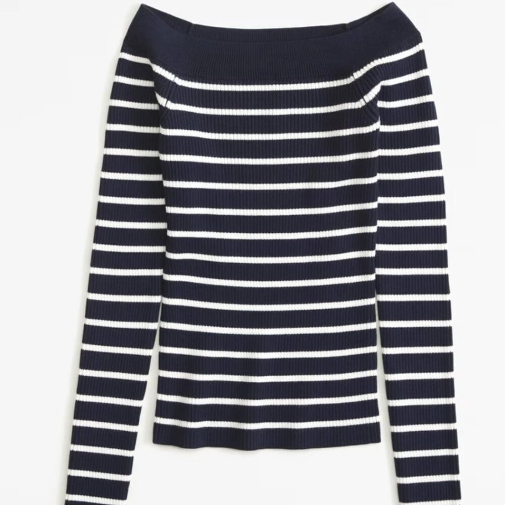 Abercrombie Long-Sleeve Off-The-Shoulder Top